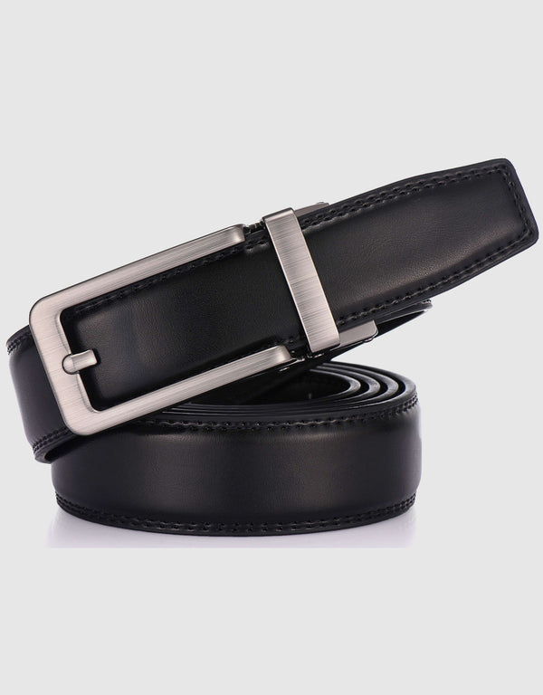 Men's Classic Keen Design Leather Ratchet Belt
